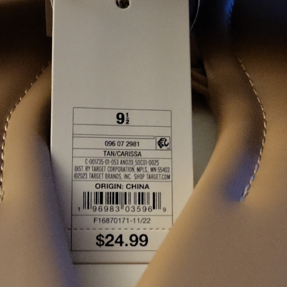 A New Day Women's Tan Braided Sandals - Picture 2 of 4